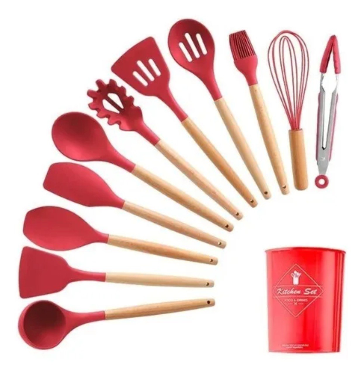 Set De 12 Utensilios De Cocina Silicona - expresshop