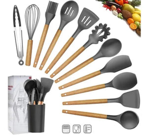 Set De 12 Utensilios De Cocina Silicona - expresshop